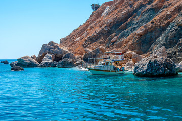 Fototapeta na wymiar Suluada Island coastal view on the Mediterranean Sea