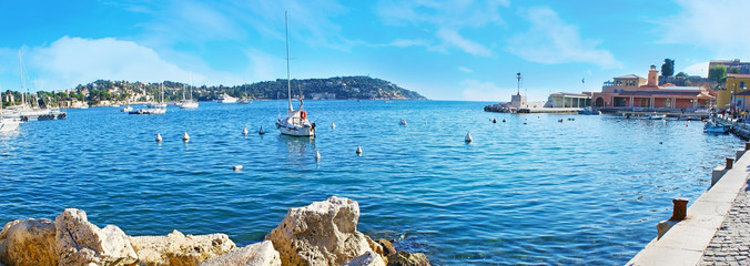 Panorama of Villefranche harbor
