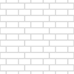 Brickwork texture seamless pattern. Simple appearance of English brick bond. Classic single row masonry design. Seamless monochrome vector illustration.