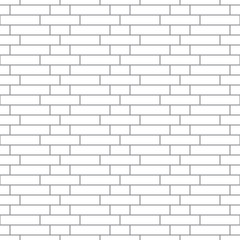 Brickwork texture seamless pattern. Simple appearance of Flemish brick bond. Cruciform masonry design. Seamless monochrome vector illustration.