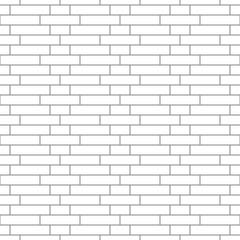 Brickwork texture seamless pattern. Simple appearance of Flemish brick bond. Cruciform masonry design. Seamless monochrome vector illustration.