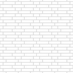 Fototapeta premium Brickwork texture seamless pattern. Simple appearance of Flemish brick bond. Cruciform masonry design. Seamless monochrome vector illustration.