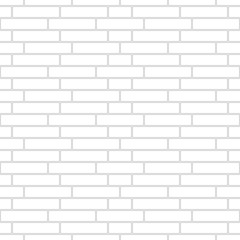 Brickwork texture seamless pattern. Simple appearance of Flemish brick bond. Double cruciform masonry design. Seamless monochrome vector illustration.