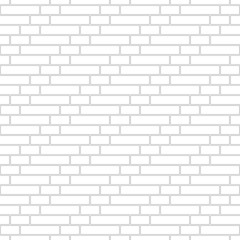 Brickwork texture seamless pattern. Simple appearance of Gothic brick bond. Ladder masonry design. Seamless monochrome vector illustration.