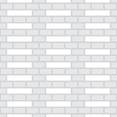 Brickwork texture seamless pattern. Decorative appearance of Holland brick bond. Traditional masonry design. Seamless monochrome vector illustration.