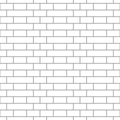 Brickwork texture seamless pattern. Simple appearance of Holland brick bond. Traditional masonry design. Seamless monochrome vector illustration.