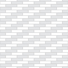 Brickwork texture seamless pattern. Decorative appearance of Stretcher brick bond. Half ladder masonry design. Seamless monochrome vector illustration.