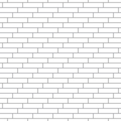Brickwork texture seamless pattern. Simple appearance of Stretcher brick bond. Quarterl ladder masonry design. Seamless monochrome vector illustration.