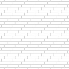 Brickwork texture seamless pattern. Simple appearance of Stretcher brick bond. Quarterl ladder masonry design. Seamless monochrome vector illustration.