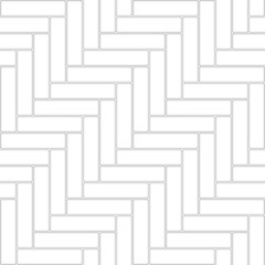 Brickwork texture seamless pattern. Simple appearance of Stretcher brick bond. Zigzag masonry design. Seamless monochrome vector illustration.