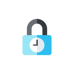 Security Time Lock Icon Logo Design Element