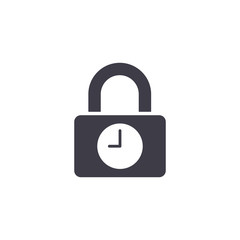 Security Time Lock Icon Logo Design Element