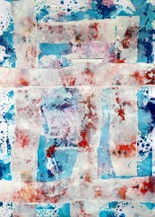 Grunge drop background with watercolor