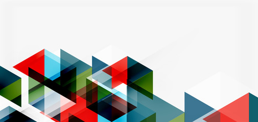 Geometric abstract background, mosaic triangle and hexagon shapes. Trendy abstract layout template for business or technology presentation, internet poster or web brochure cover, wallpaper