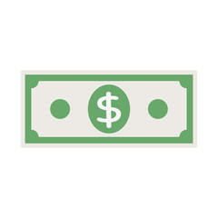 money banknote currency cash isolated icon white background