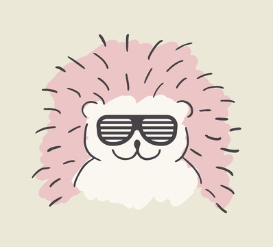 recommend clip art: Creative design of funny hedgehog
