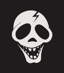 Design of funny skull illustration