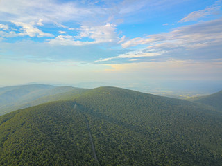 landscape with mountains and clouds