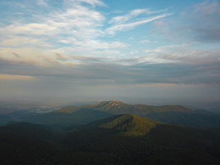 sunset in the mountains