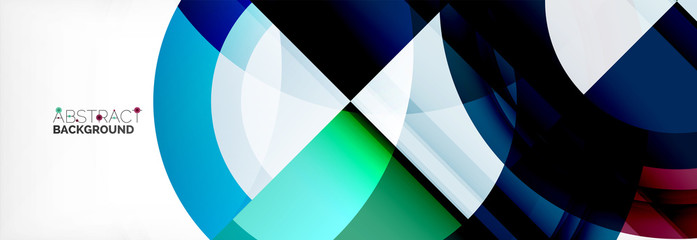 Obraz premium Round shapes, triangles and circles. Modern abstract background