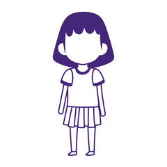 student girl with uniform cartoon isolated design