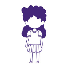 student girl with uniform cartoon isolated design