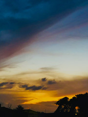 sunset in the mountains