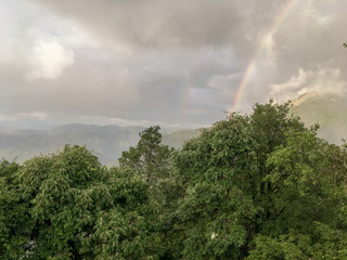 rainbow over the mountains
