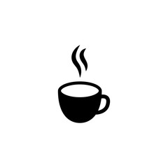 Cup black icon. coffee sign vector