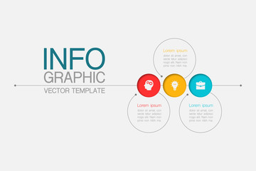 Vector infographic template with 3 steps or options. Data presentation, business concept design for web, brochure, diagram.