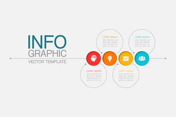 Vector infographic template with 4 steps or options. Data presentation, business concept design for web, brochure, diagram.