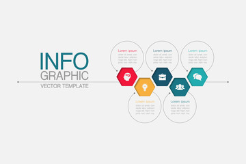 Vector infographic template with 5 steps or options. Data presentation, business concept design for web, brochure, diagram.