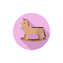 Flat design Rocking Horse