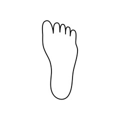 human body concept, foot icon, line style