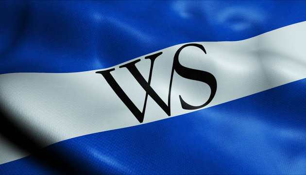 3D Waving Netherlands City Flag of Weesp Closeup View