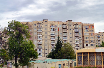Fototapeta na wymiar Georgia Republic Apartments entering Tbilisi