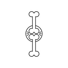 human body concept, bone joint icon, line style