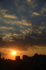Fototapeta na wymiar Clouds at twilight in sao paulo