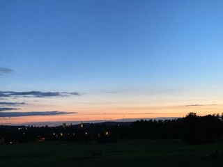 Coucher de soleil au parc