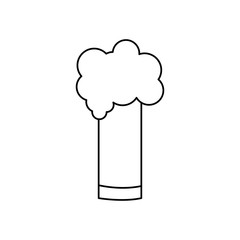 bavarian beer glass icon, line style