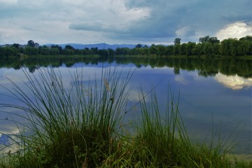 Fototapeta na wymiar lake in the city park