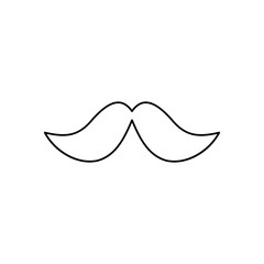 mustache icon image, line style