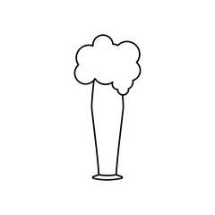 large glass of beer icon, line style