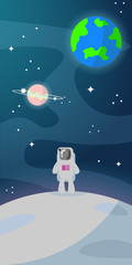 Man on the moon vector