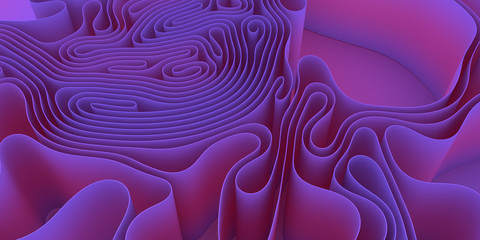 abstract  Spiral spline line purple background. desktop 3d wallpaper.  