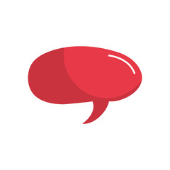 speech bubble icon, flat style