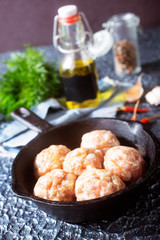 raw meat balls