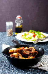 fried meat