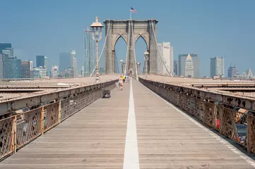 Papier Peint photo autocollant Brooklyn Bridge Aspect of the brooklyn bridge and it´s supension cables