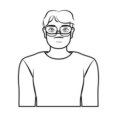 Isolated young man wearing a face mask - Vector